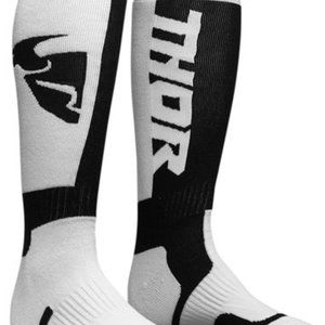 THOR Youth MX S8Y Sock White/Black One Size 3431-0386
